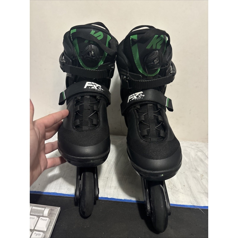 K2 80 Boa Mens Inline Skates, Size 9 Green Black